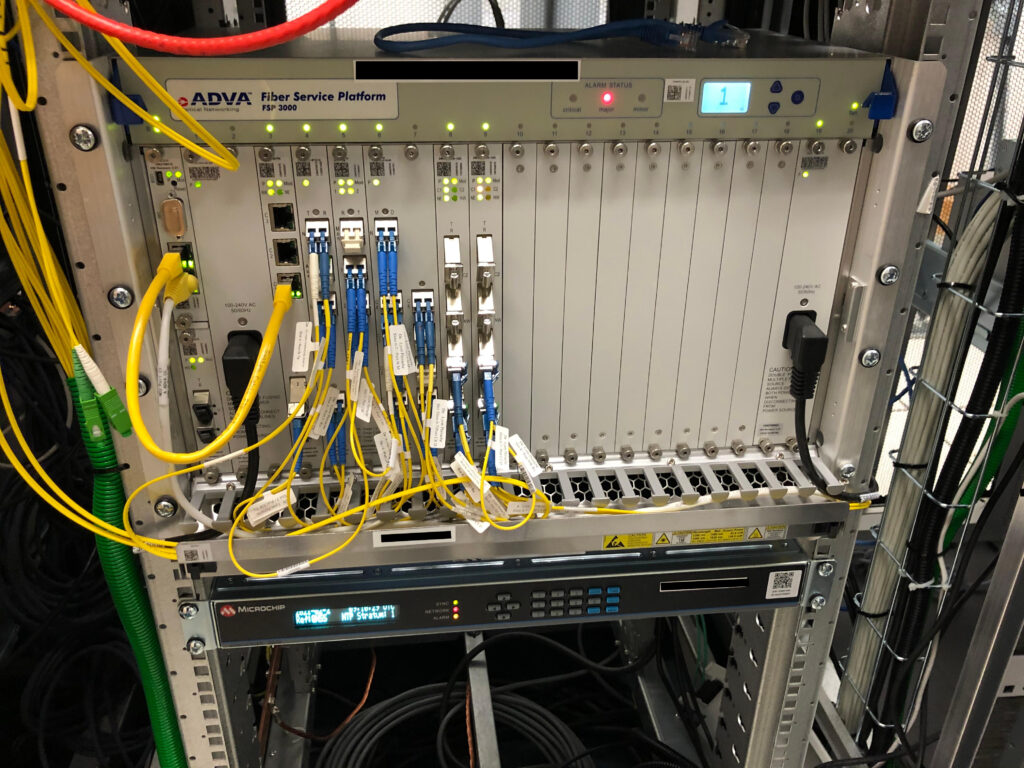 Adva Fiber Service Platform used for amplification and 3R (regeneration/retiming/reshaping).